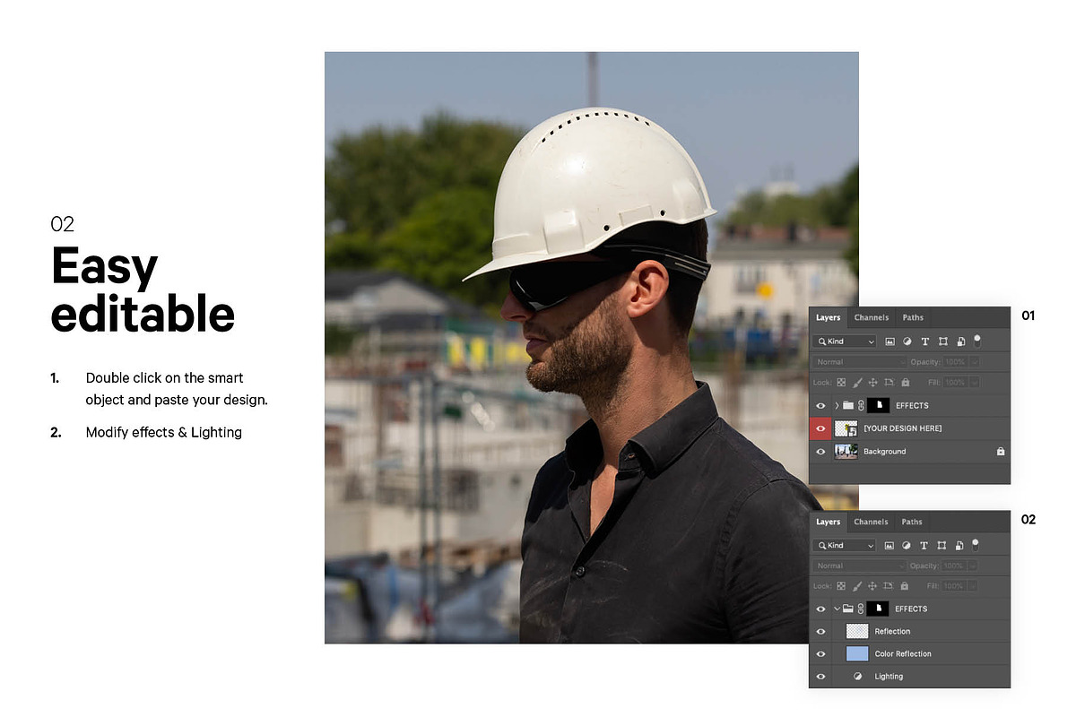 Safety Helmet Mockup, a Hat Mockup by HAZARD MOCKUPS (Photo 3 of 8)