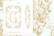 Gold Baroque crest frame png, a Decorative Illustration by WonderWonder (Thumbnail 5 of 13)