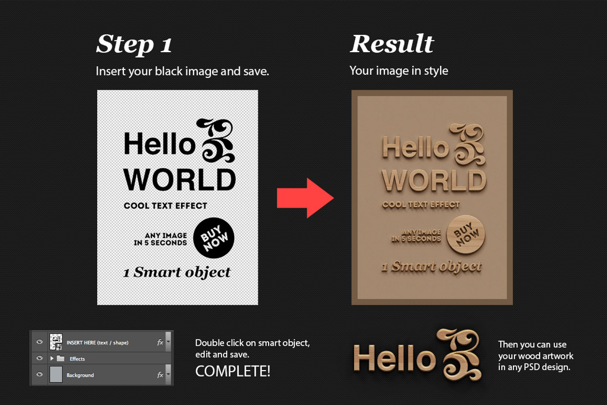 Wall MockUp - Wood Style preview 5