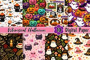 Whimsical Halloween Digital Paper, a Pattern Graphic by Coco Bloom (Thumbnail 1 of 3)