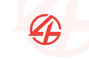 Number Four 4 Logo Circle - Template