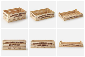 Wooden Crate Mockup Set