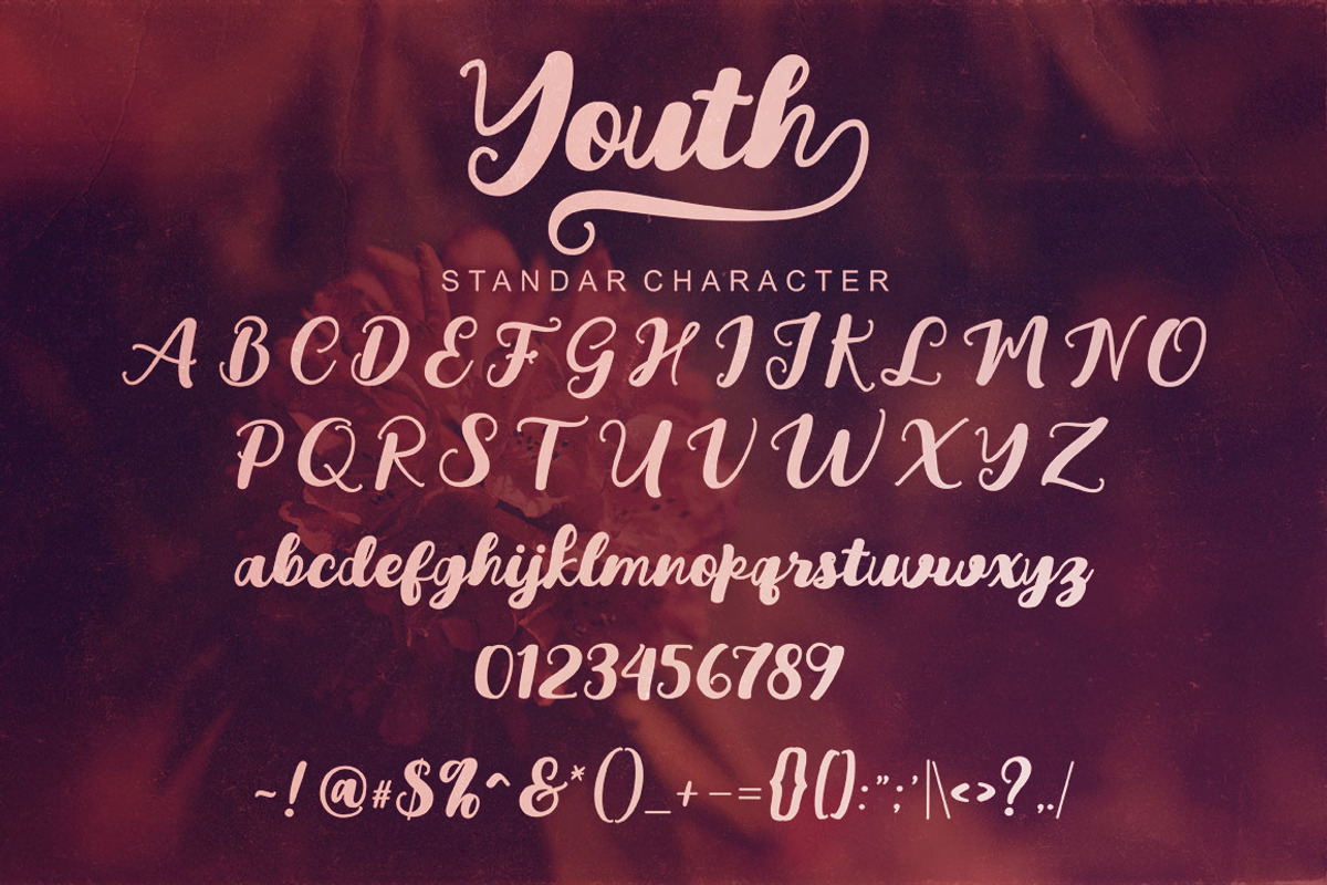 Youth Script Font preview 2
