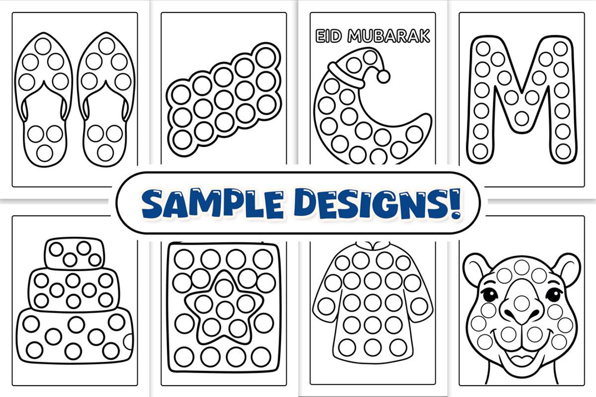 Eid Mubarak Dot Marker Activity Book, a Seasonal Illustration by Craftsbeefy (Photo 2 of 4)