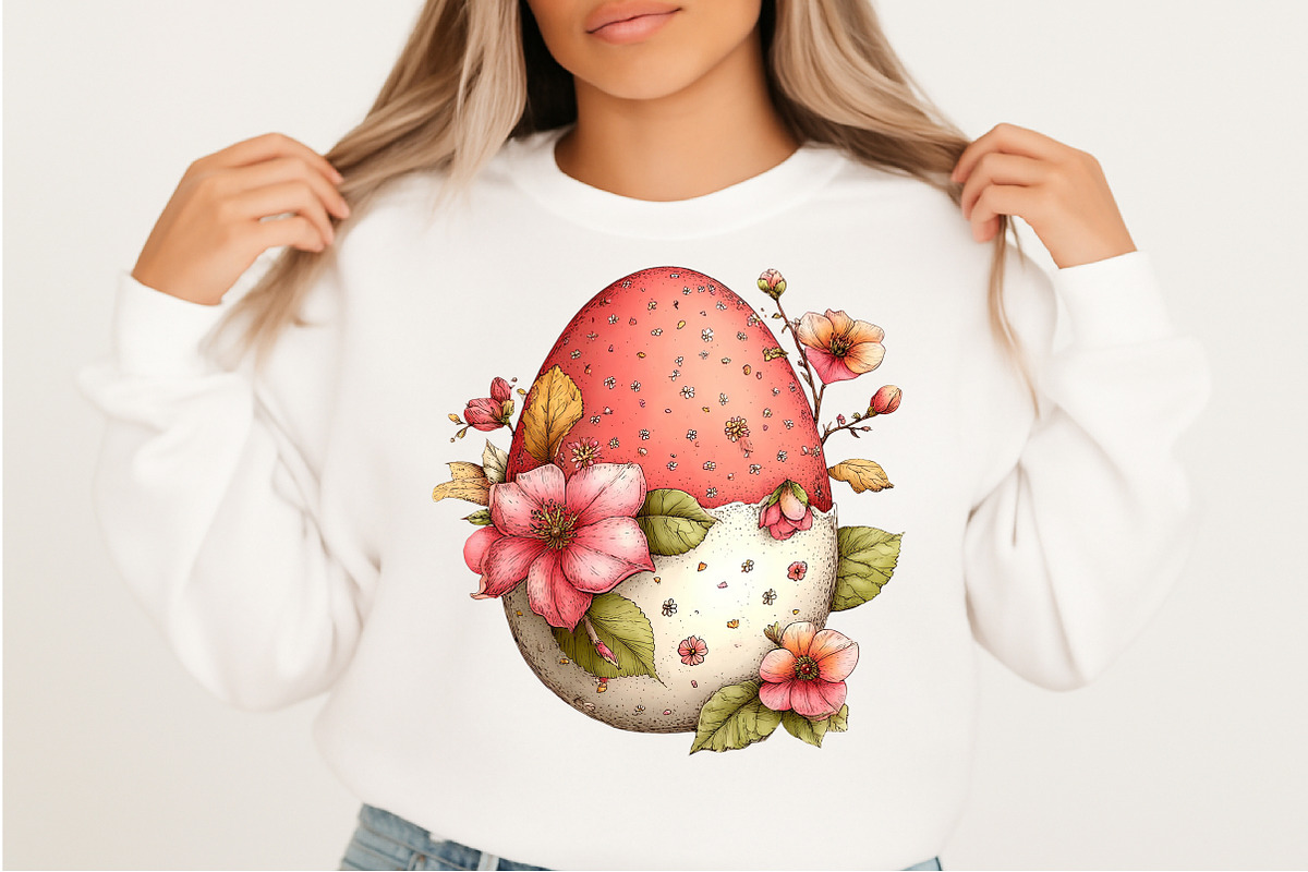 Whimsical Easter Eggs & Flower Png, an Illustration by Craft Nest (Photo 7 of 11)