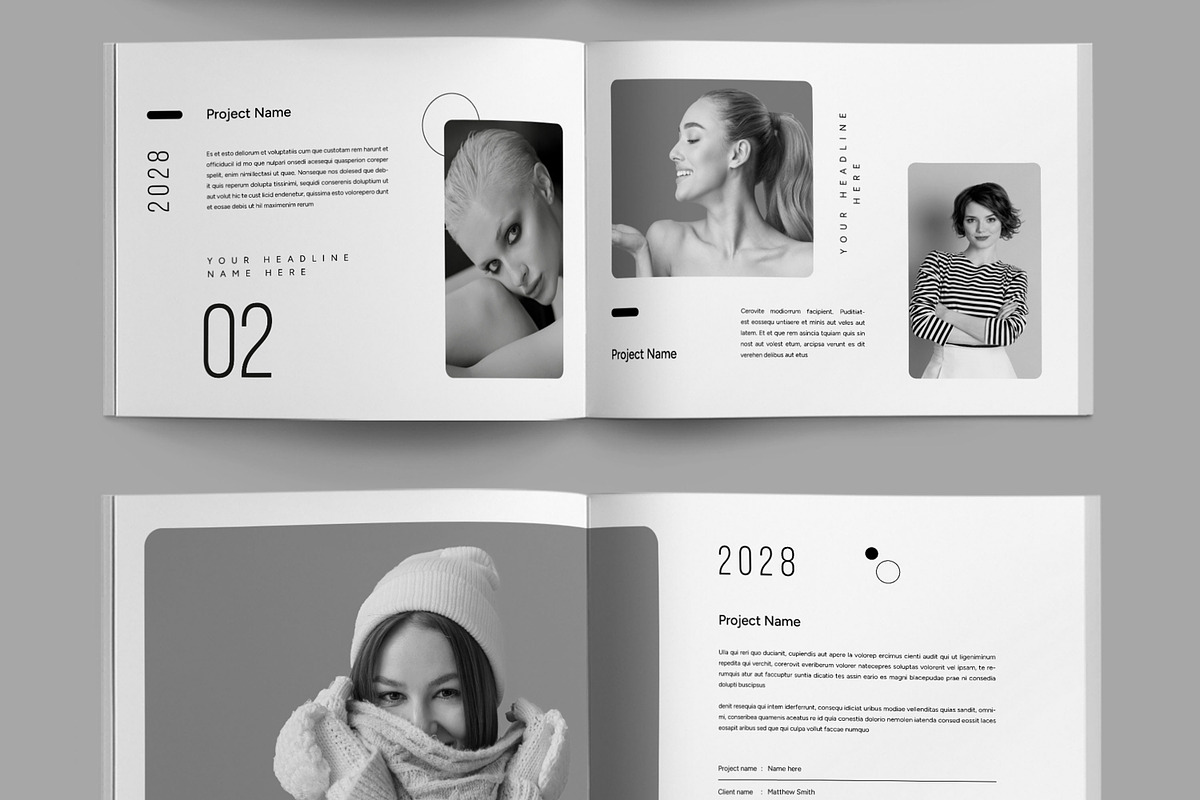 Black And White Portfolio Design preview 5