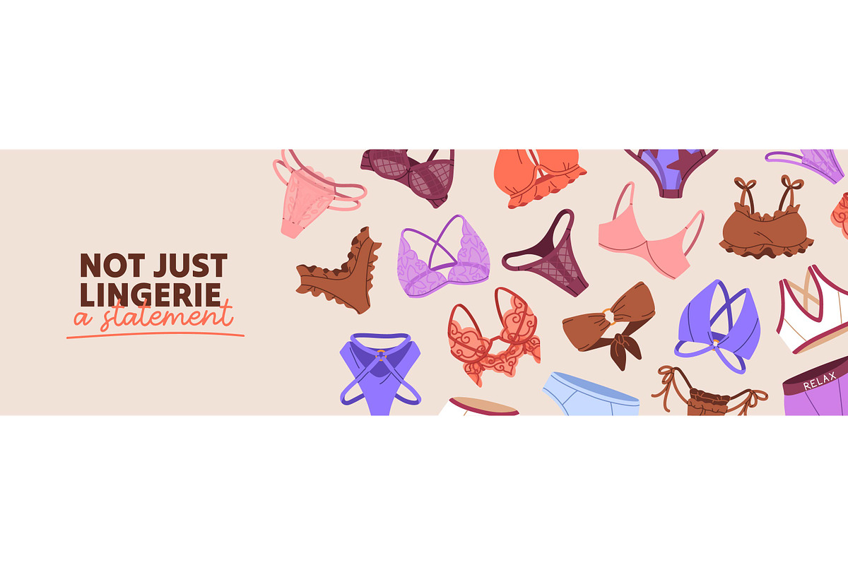 Female lingerie set + backgrounds, an Object Illustration by PaperTrident (Photo 6 of 10)