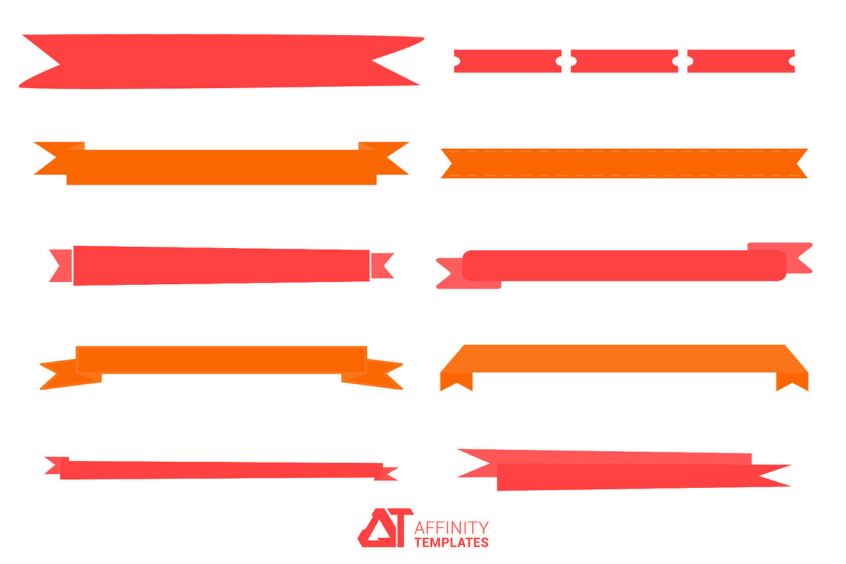 Ribbon Brush Pack for Affinity Apps, a Brush Add-On by Affinity Templates (Photo 2 of 7)