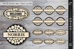 12 Welcome sign | laser cut template