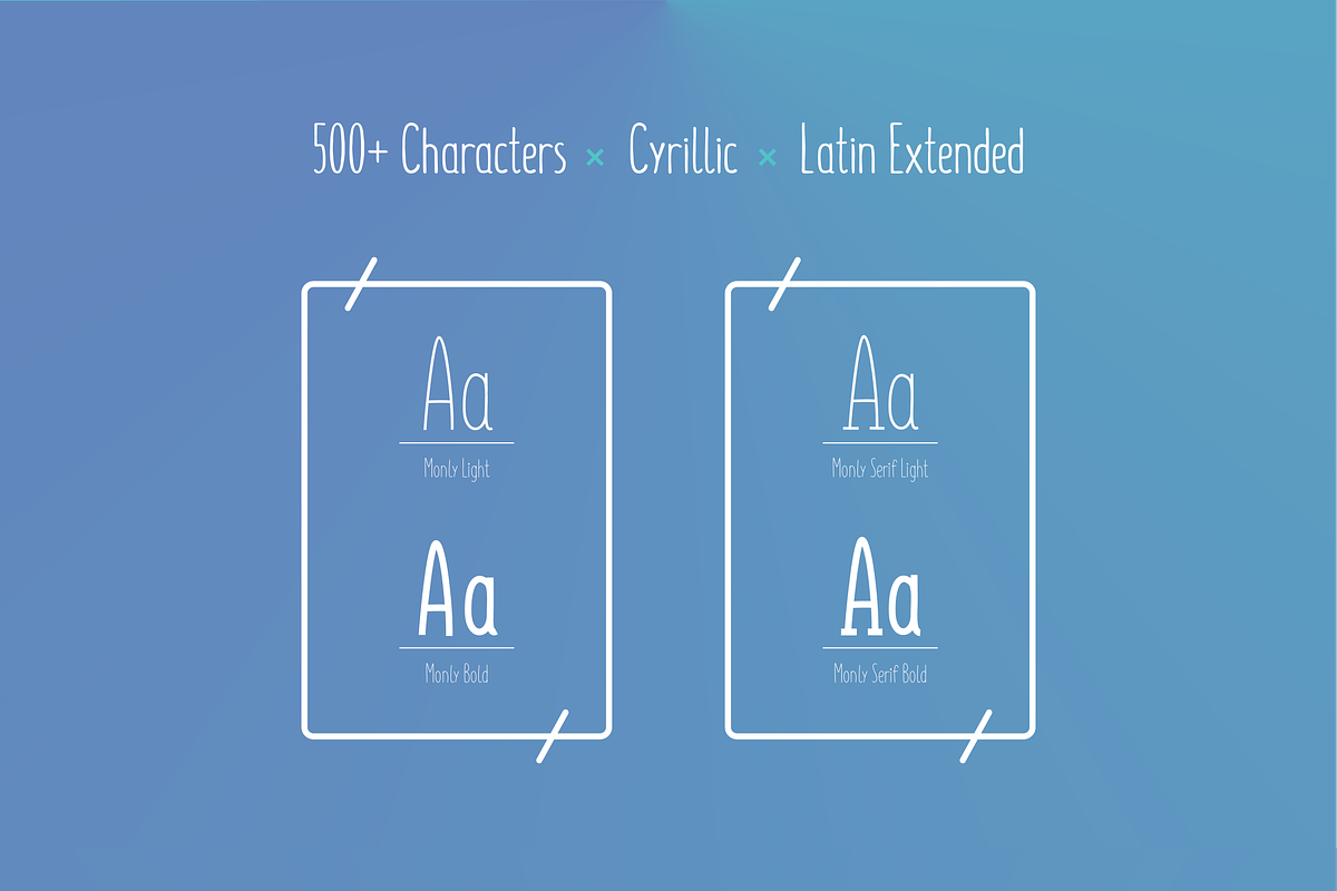 Monly Extended Font preview 3