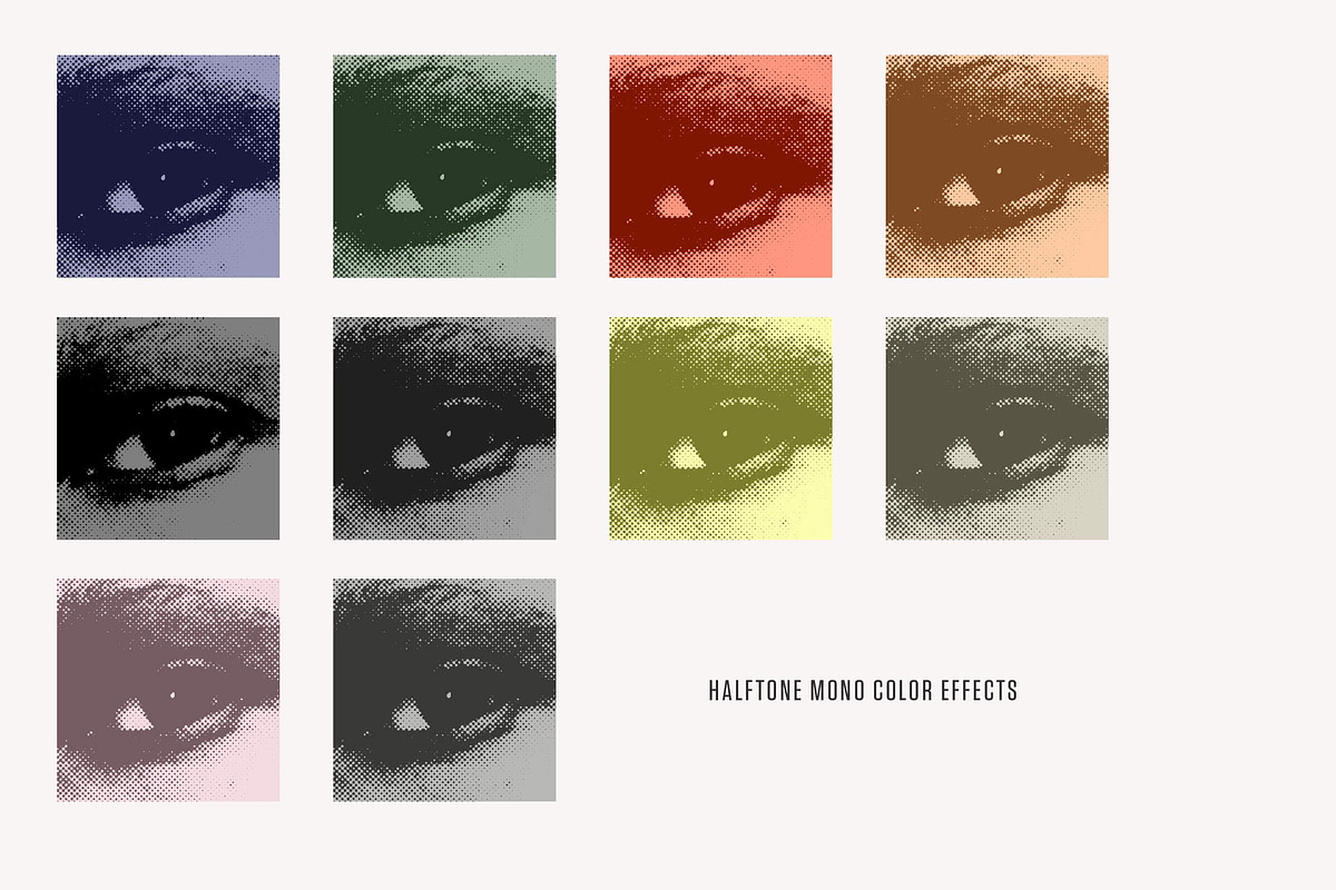 Halftone Mono & Duo Colors preview 8