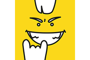 Emoji Cool Smiley Face Vector Design