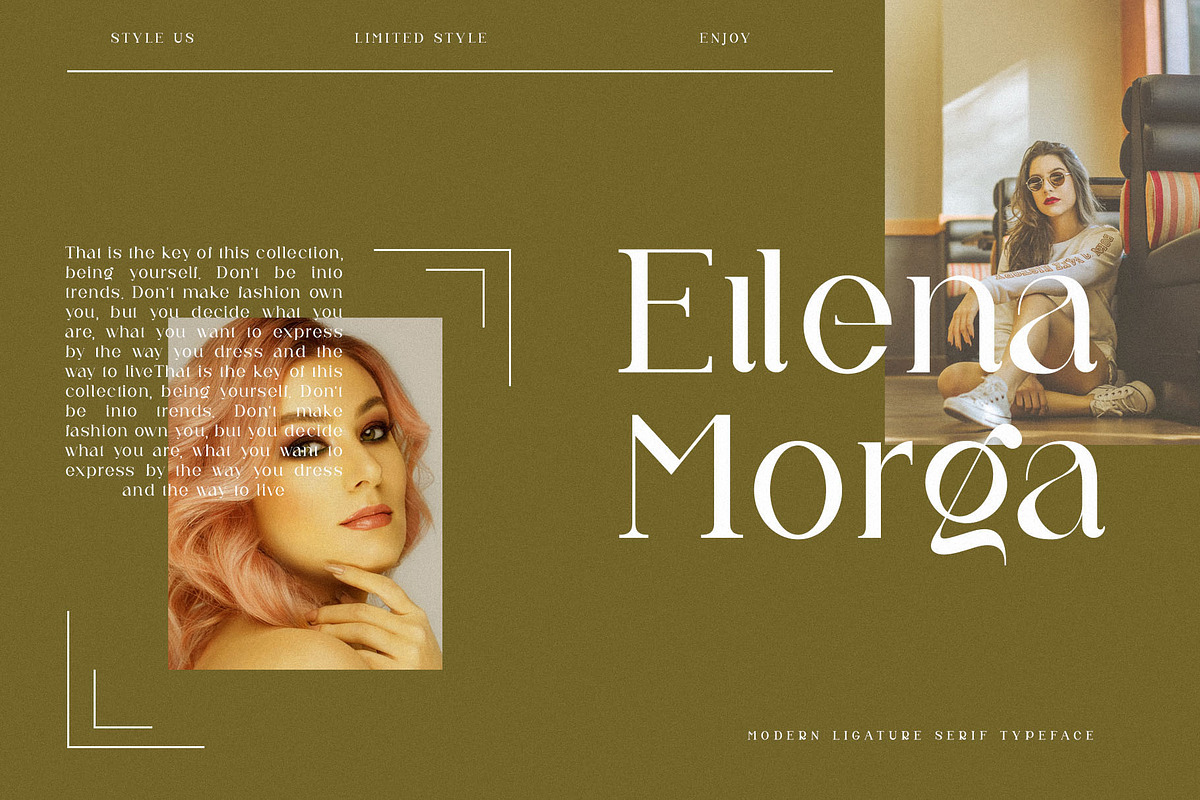 Neuva Ligature Serif Typeface, a Serif Font by yaqublekker (Photo 3 of 10)