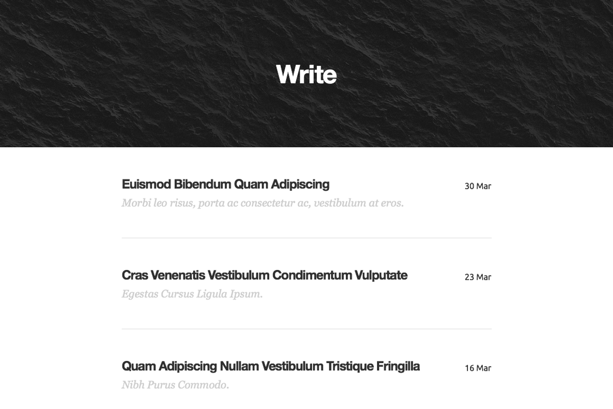 Write, for Kirby 3.× CMS, a Templates & Theme by Starckio (Photo 1 of 4)