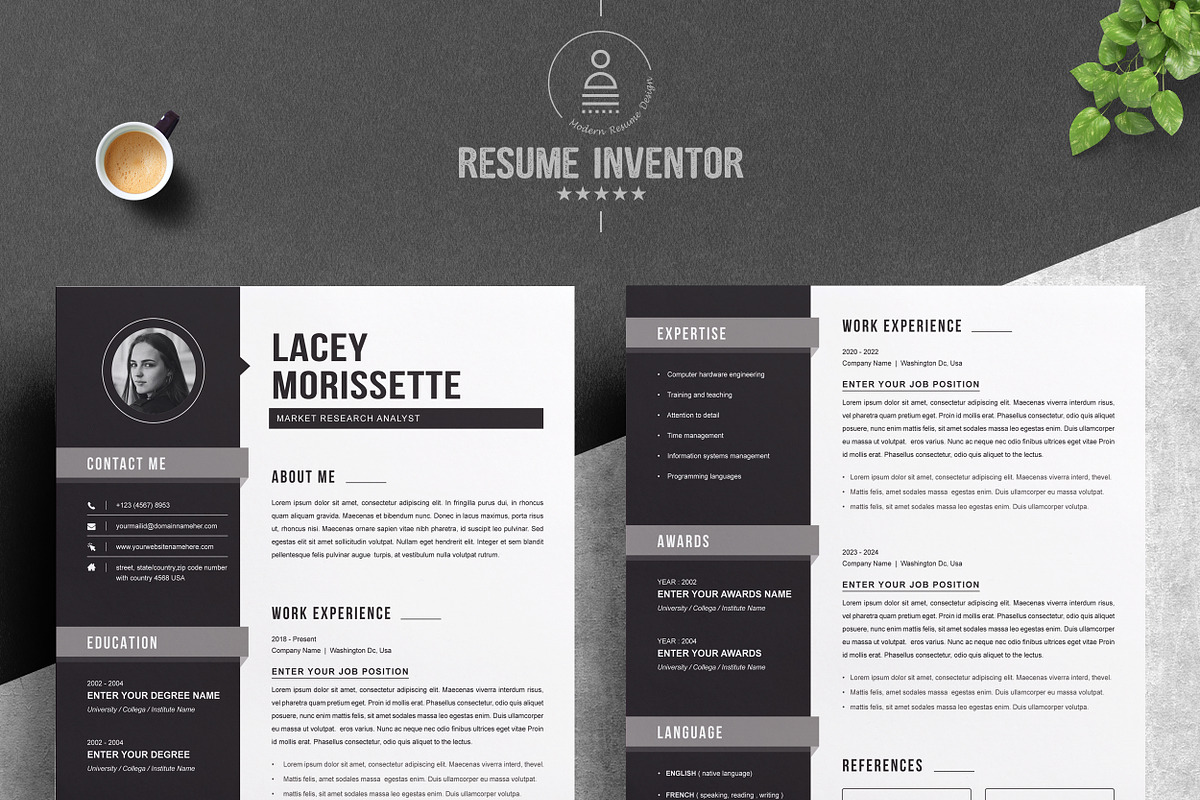 Professional Resume Template, a Resume Template by ResumeInventor (Photo 2 of 6)