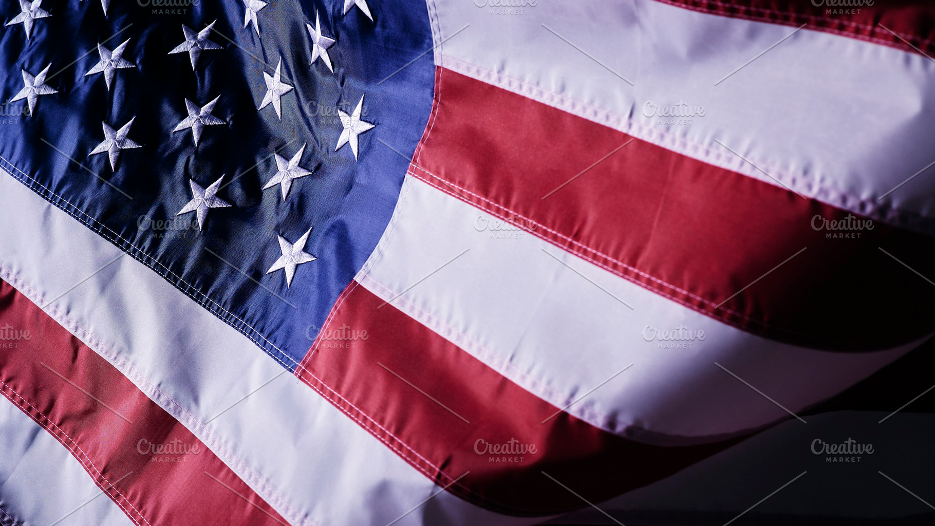 closeup shot of the waving flag of the United States of America, a Photo by 1981 Rustic studio kan