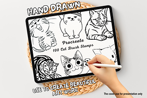 100 Cat Procreate Stamps