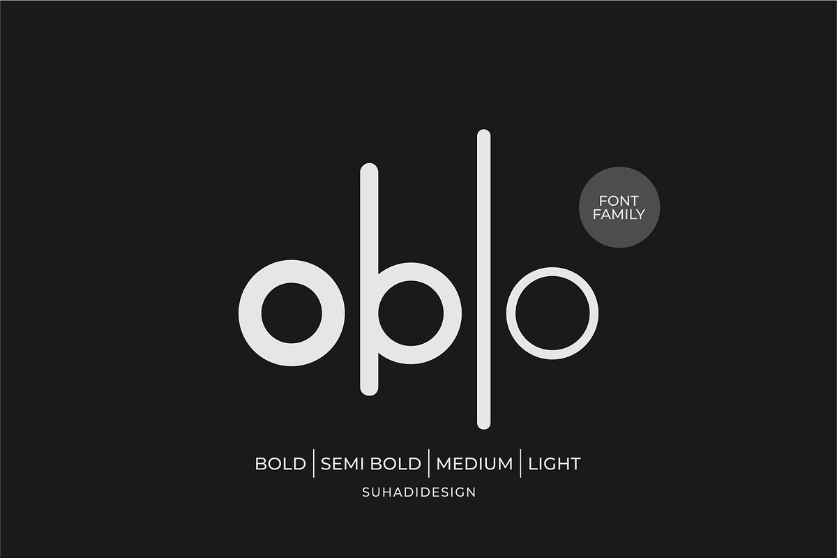 Oblo - Sans Serif Cool Font Family, a Sans Serif Font by suhadidesign (Photo 1 of 15)