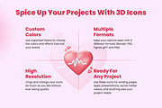 3D Love Icons, an Object 3D Model by Flat Icons (Thumbnail 2 of 8)