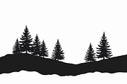 Pine Forest Silhouette Bundle, a Graphic by Creativeshirt (Thumbnail 7 of 14)