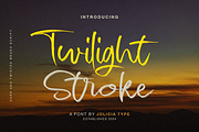 Twilight stroke | Brush Script Font, a Script Font by Jolicia Type (Thumbnail 1 of 10)