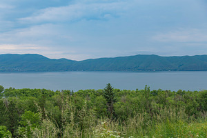 Scenic Lake Sevan landscape in Armenia with mountains forest and, a Photo by Pictures for you!!!!!!!!!