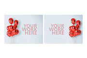 11 new PSD mockups with balloons, a Print Template by Radmila (Thumbnail 4 of 4)
