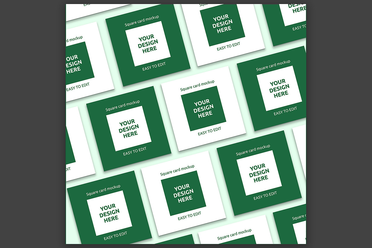 Square card mockup, a Product Mockup by Ravshanov Studio