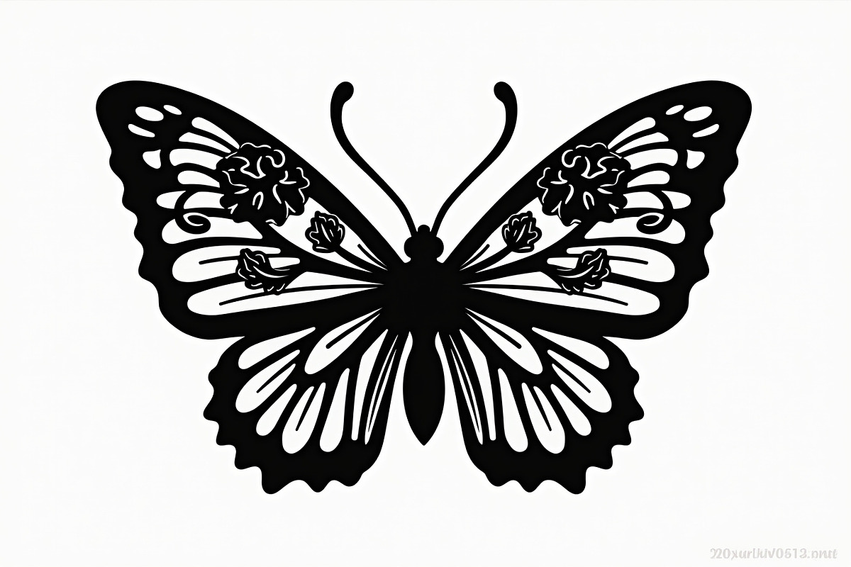 Flying Butterfly Vector Silhouette, an Illustration by Amazin_art (Photo 15 of 21)