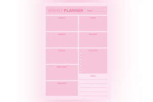 Weekly Planner Sheet Design -01