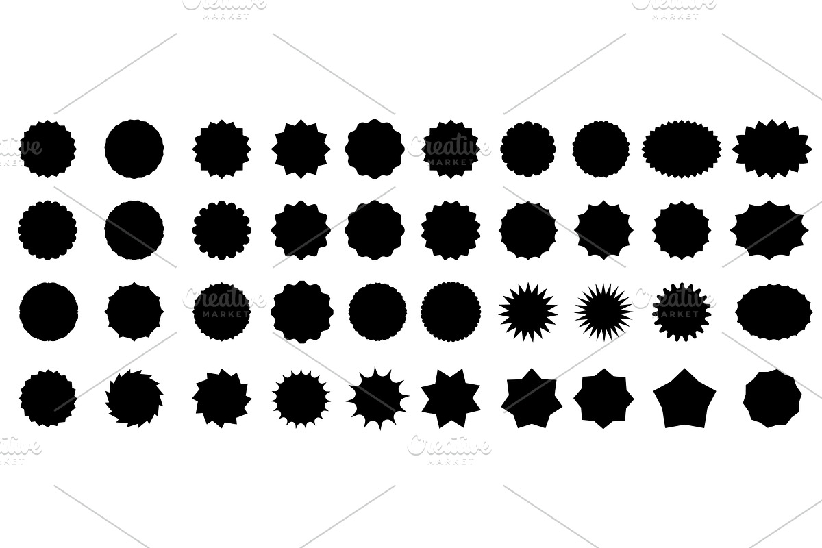 Starburst sale price seals, an Object Illustration by Vector Tradition