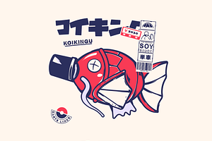 Streetwear koikingu illustration