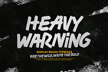 Heavy Warning - Display Brush Font