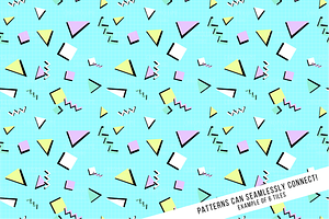 80s & 90s Pastel Shapes Patterns