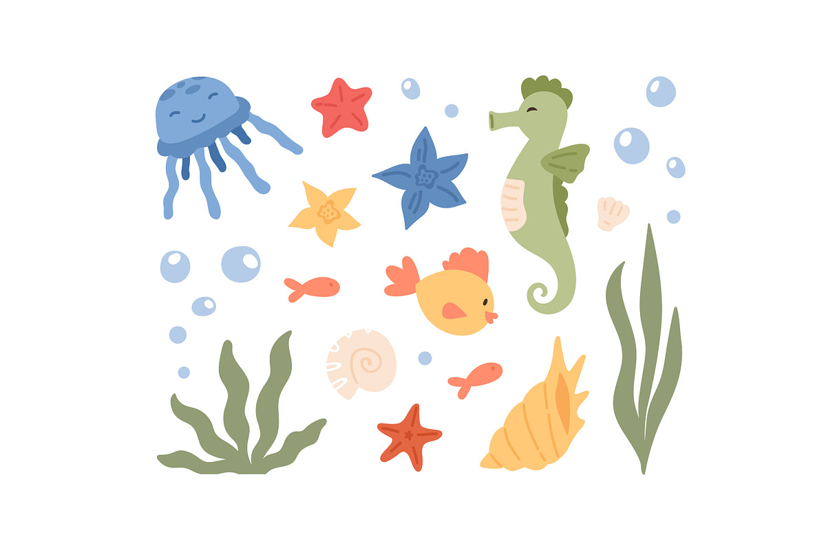 Underwater sea creatures and plants, an Animal Illustration by Good Studio (Photo 3 of 3)