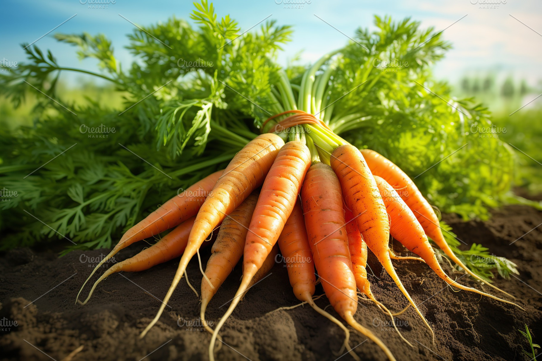 Fresh carrot on the ground, a Food & Drink Photo by AlyaAnd