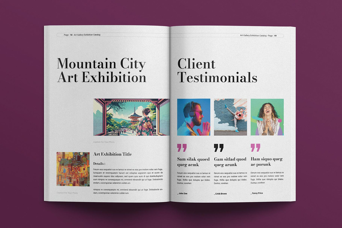 Art Gallery Exhibition Catalog, a Brochure Template by E-Type (Photo 7 of 8)