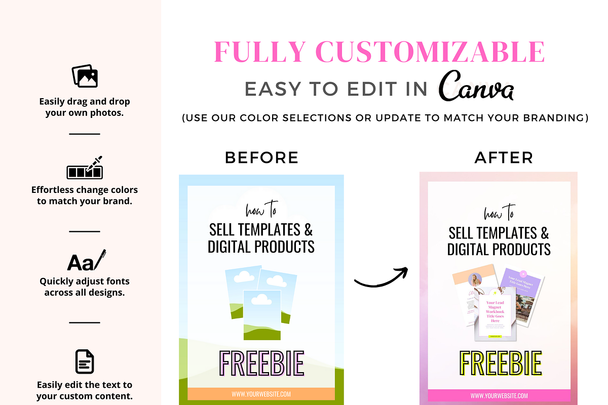 Pinterest Pin Templates Canva, a Social Media Template by Ciera Design Templates (Photo 4 of 7)