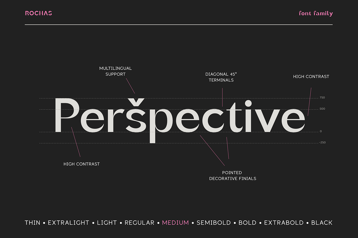 Rochas Font Family, a Sans Serif Font by Larin Type Co. (Photo 5 of 14)