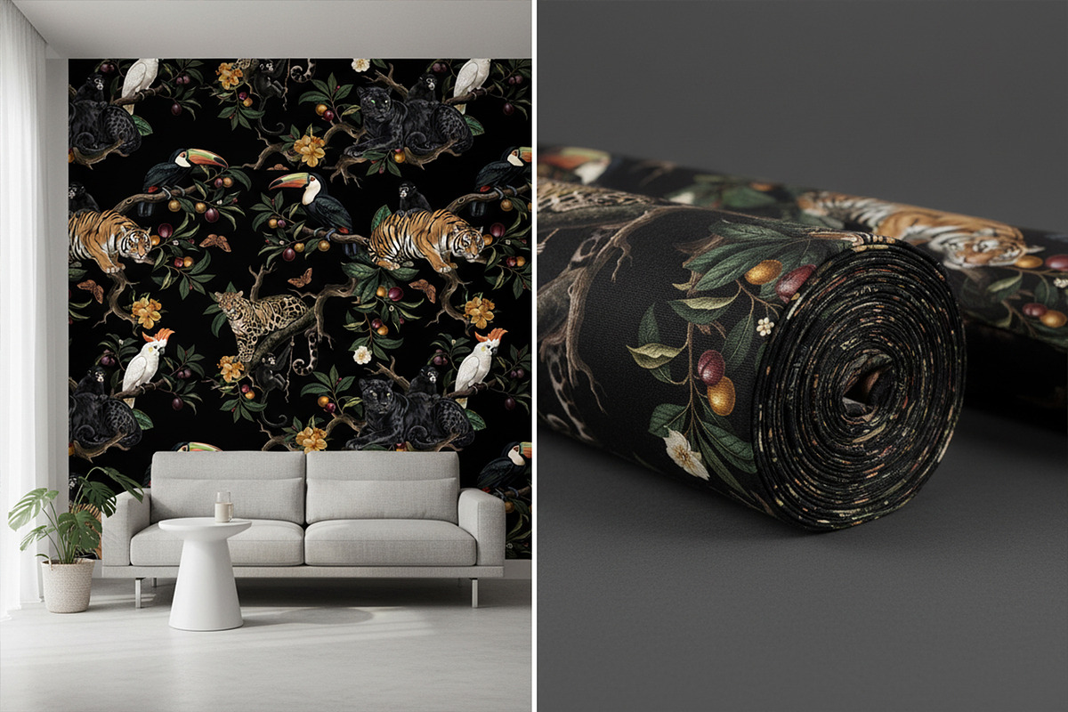 Vintage Tropical Jungle Pattern, a Pattern Graphic by Luiz da Rolt Grathwohl (Photo 5 of 17)
