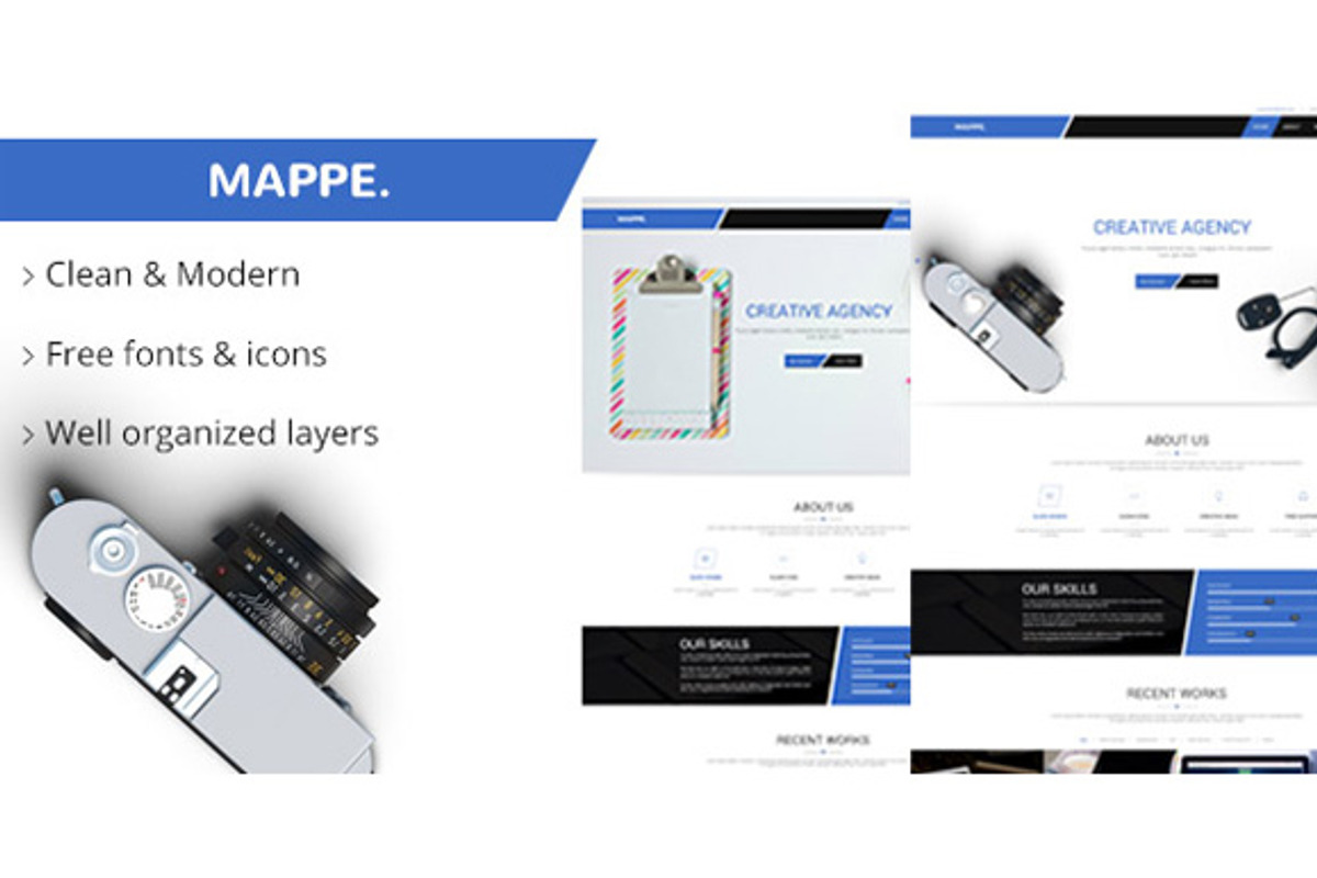 Mappe Unique and Creative Resume, a Bootstrap Template by mine-tech