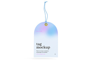 Clothing Tag Mockup with Rope String, an Advertising Mockup by graphypix