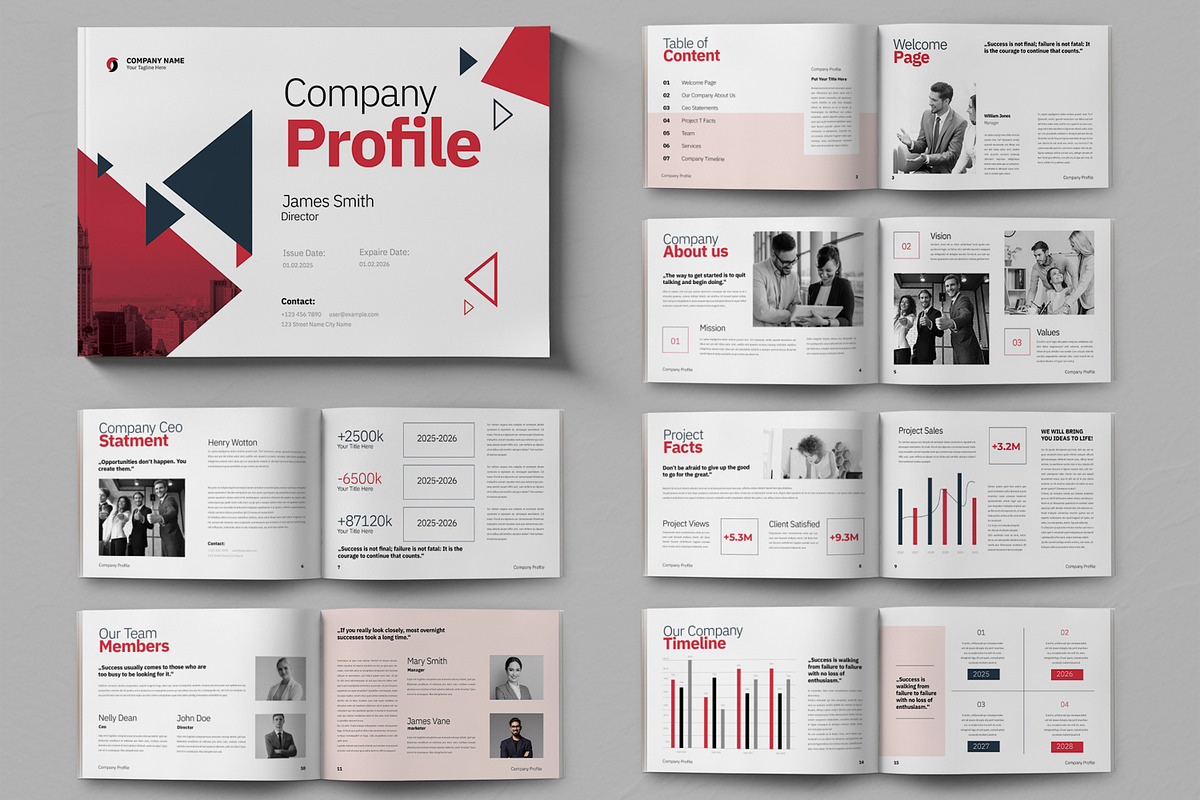 Company Profile Layout, a Brochure Template by ContestDesign (Photo 1 of 5)