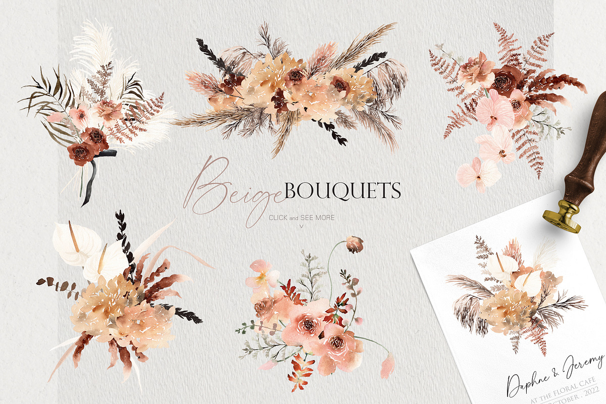 Watercolor Bundle -Beige Collection, an Illustration by Beigetime (Photo 3 of 9)