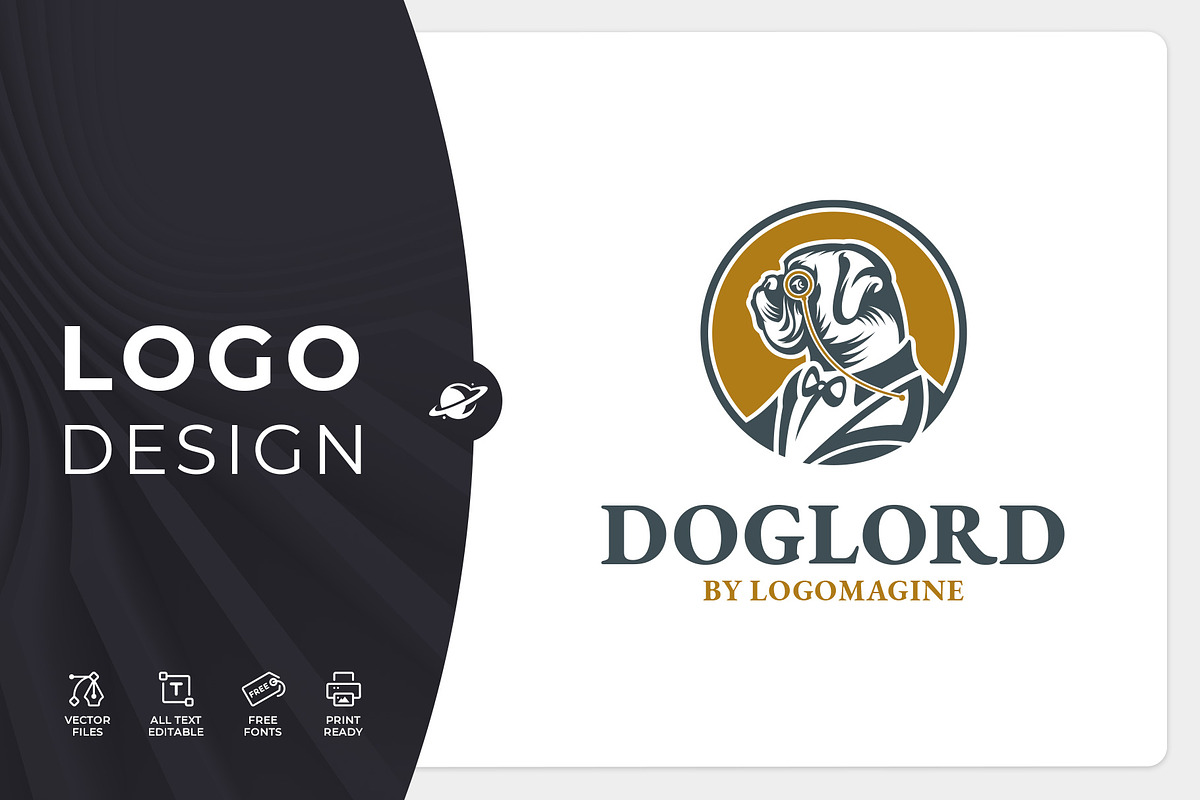 Dog Lord Logo Template, a Branding & Logo Template by LOGOMAGINE (Photo 1 of 16)