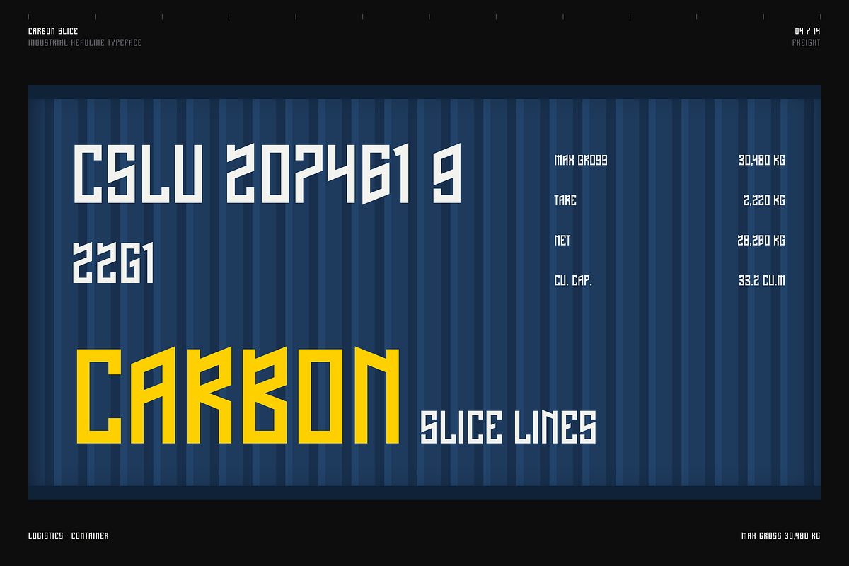 Carbon Slice - Condensed Industrial, a Sans Serif Font by HipFonts (Photo 2 of 11)