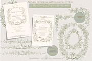 Autumn Botanical Sage Green Set, a Seasonal Illustration by AlenaVlasko stock Market (Thumbnail 1 of 7)