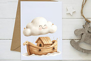 Cute Noah's Ark Watercolor Clip Art, an Illustration by Designworld (Thumbnail 6 of 9)