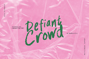 Defiant Crowd Handwritten Font