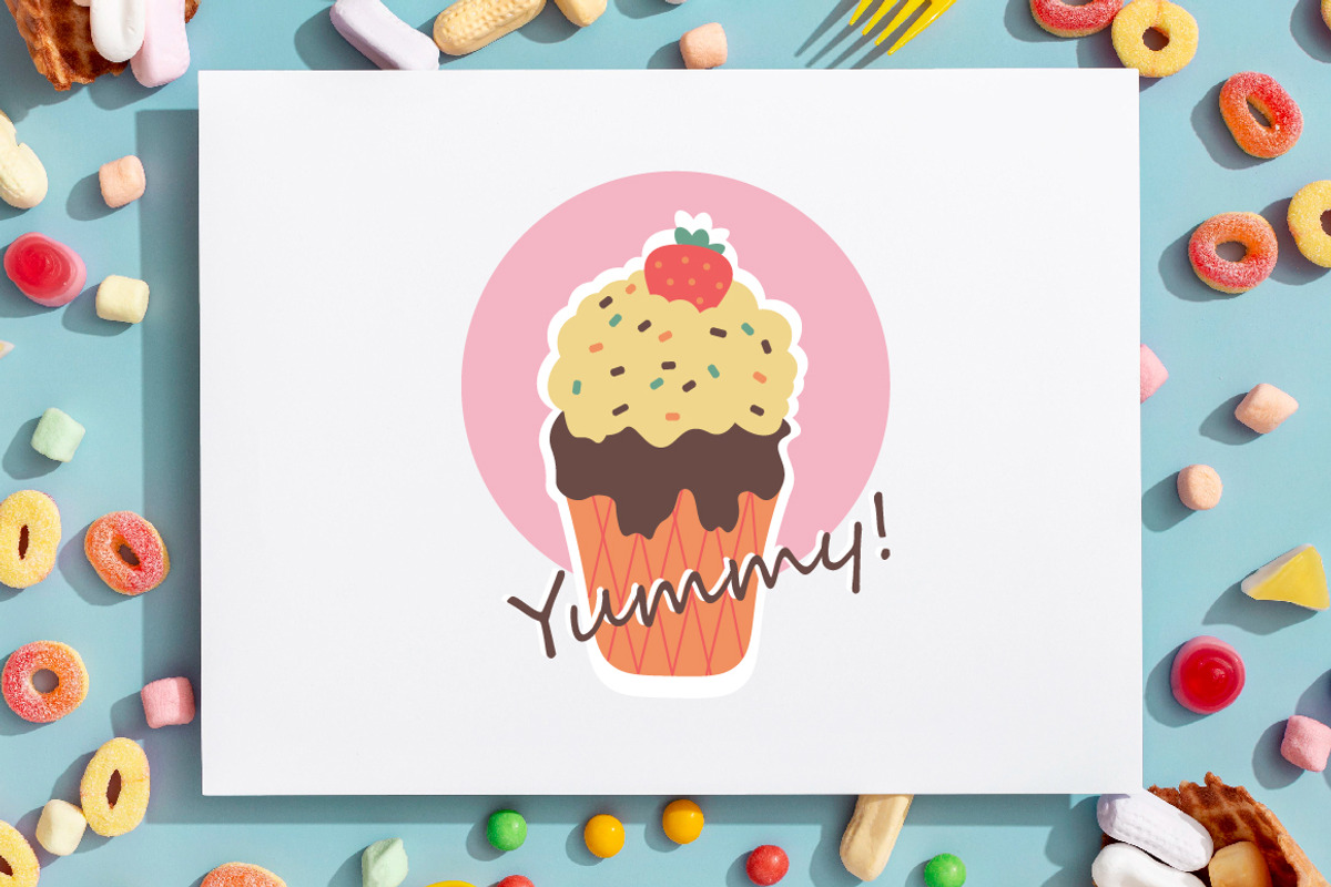8 Ice Cream & Popsicle Vector Set, a Food Illustration by jongcreative (Photo 4 of 4)